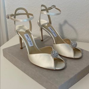 Jimmy Choo Sacora 85 - Wedding - Ivory/Crystal